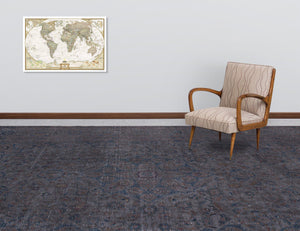 Gray Over Dyed Vintage XLarge Rug 9'9'' x 13'1'' ft 296 x 400 cm
