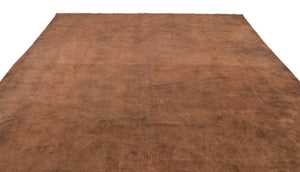 Brown Over Dyed Vintage XLarge Rug 9'7'' x 12'10'' ft 292 x 392 cm