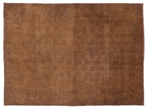 Brown Over Dyed Vintage XLarge Rug 9'7'' x 12'10'' ft 292 x 392 cm