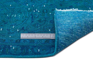 Turquoise Over Dyed Vintage XLarge Rug 9'9'' x 12'11'' ft 297 x 393 cm