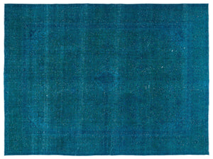 Turquoise Over Dyed Vintage XLarge Rug 9'9'' x 12'11'' ft 297 x 393 cm