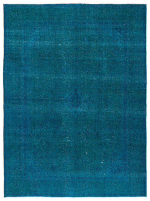 Turquoise Over Dyed Vintage XLarge Rug 9'9'' x 12'11'' ft 297 x 393 cm