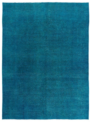Turquoise Over Dyed Vintage XLarge Rug 9'7'' x 12'12'' ft 291 x 395 cm