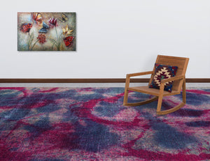 Retro Over Dyed Vintage XLarge Rug 9'5'' x 12'11'' ft 286 x 394 cm