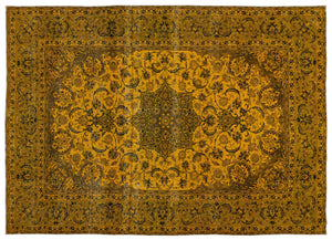 Yellow Over Dyed Vintage XLarge Rug 9'7'' x 13'9'' ft 292 x 419 cm