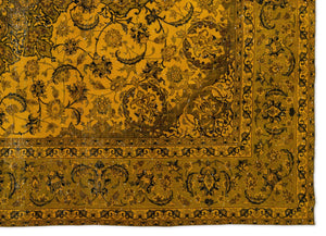 Yellow Over Dyed Vintage XLarge Rug 9'7'' x 13'9'' ft 292 x 419 cm