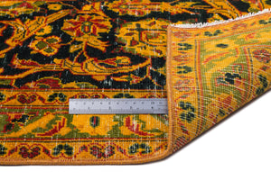 Yellow Over Dyed Vintage XLarge Rug 9'3'' x 9'7'' ft 283 x 292 cm