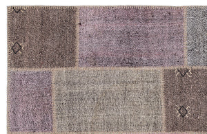 Mixed Over Dyed Kilim Patchwork Unique Rug 5'3'' x 7'7'' ft 160 x 230 cm