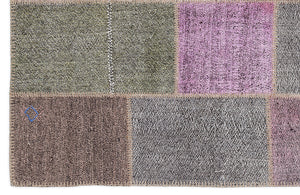 Mixed Over Dyed Kilim Patchwork Unique Rug 5'3'' x 7'7'' ft 160 x 230 cm