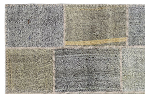 Mixed Over Dyed Kilim Patchwork Unique Rug 5'3'' x 7'7'' ft 160 x 230 cm