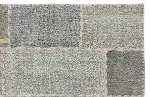 Mixed Over Dyed Kilim Patchwork Unique Rug 5'3'' x 7'7'' ft 160 x 230 cm