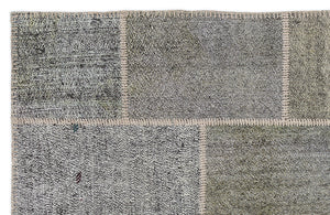 Mixed Over Dyed Kilim Patchwork Unique Rug 5'3'' x 7'7'' ft 160 x 230 cm