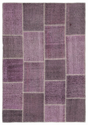 Mixed Over Dyed Kilim Patchwork Unique Rug 5'3'' x 7'7'' ft 160 x 230 cm