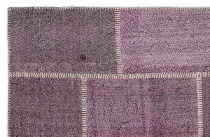 Mixed Over Dyed Kilim Patchwork Unique Rug 5'3'' x 7'7'' ft 160 x 230 cm