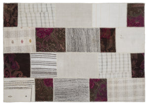 Karabakh Over Dyed Kilim Patchwork Unique Rug 5'3'' x 7'7'' ft 160 x 230 cm