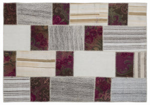 Karabakh Over Dyed Kilim Patchwork Unique Rug 5'3'' x 7'7'' ft 160 x 230 cm