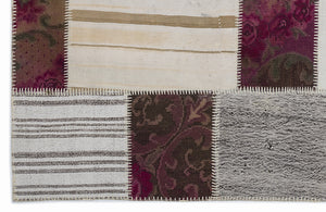 Karabakh Over Dyed Kilim Patchwork Unique Rug 5'3'' x 7'7'' ft 160 x 230 cm