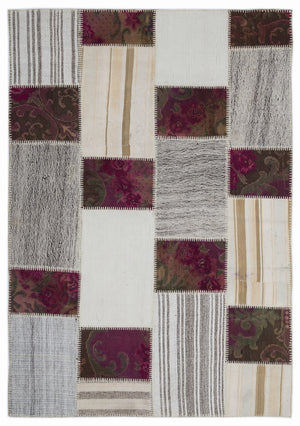 Karabakh Over Dyed Kilim Patchwork Unique Rug 5'3'' x 7'7'' ft 160 x 230 cm