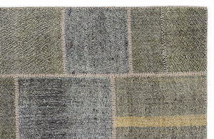 Mixed Over Dyed Kilim Patchwork Unique Rug 5'3'' x 7'7'' ft 160 x 230 cm