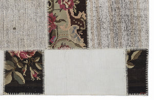 Karabakh Over Dyed Kilim Patchwork Unique Rug 5'3'' x 7'7'' ft 160 x 230 cm