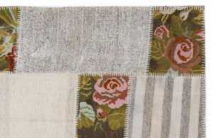 Karabakh Over Dyed Kilim Patchwork Unique Rug 5'3'' x 7'7'' ft 160 x 230 cm