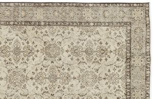 Beige Over Dyed Vintage Rug 4'10'' x 8'6'' ft 147 x 260 cm