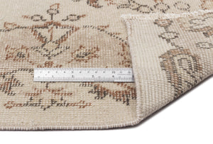 Beige Over Dyed Vintage Rug 6'2'' x 9'1'' ft 188 x 277 cm