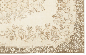 Beige Over Dyed Vintage Rug 5'6'' x 9'11'' ft 168 x 303 cm