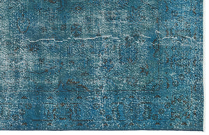 Turquoise Over Dyed Vintage Rug 6'9'' x 10'8'' ft 206 x 325 cm