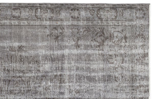 Gray Over Dyed Vintage Rug 5'9'' x 8'11'' ft 175 x 272 cm