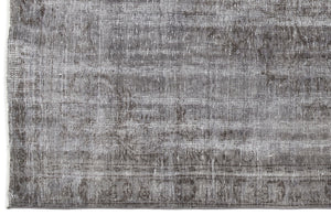 Gray Over Dyed Vintage Rug 5'9'' x 8'11'' ft 175 x 272 cm