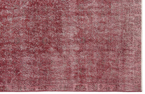 Red Over Dyed Vintage Rug 5'7'' x 9'8'' ft 169 x 295 cm