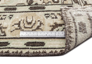 Beige Over Dyed Vintage Rug 6'3'' x 8'9'' ft 190 x 267 cm