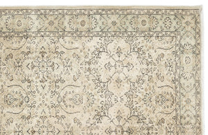 Beige Over Dyed Vintage Rug 5'12'' x 9'7'' ft 182 x 293 cm
