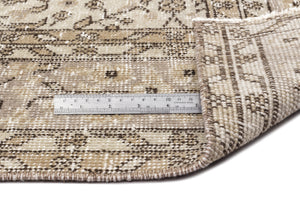 Beige Over Dyed Vintage Rug 5'8'' x 9'1'' ft 173 x 277 cm