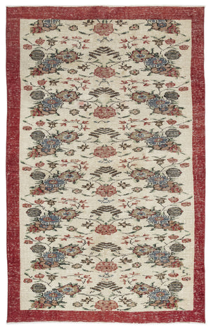 Naturel Over Dyed Vintage Rug 5'10'' x 9'3'' ft 177 x 283 cm