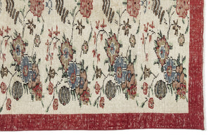 Naturel Over Dyed Vintage Rug 5'10'' x 9'3'' ft 177 x 283 cm