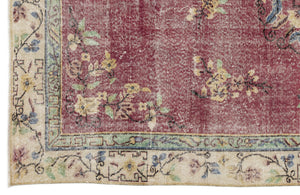 Naturel Over Dyed Vintage Rug 6'2'' x 9'11'' ft 188 x 302 cm