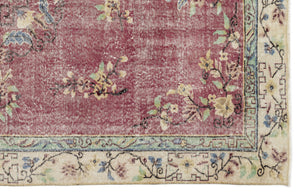 Naturel Over Dyed Vintage Rug 6'2'' x 9'11'' ft 188 x 302 cm