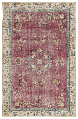 Naturel Over Dyed Vintage Rug 6'2'' x 9'11'' ft 188 x 302 cm