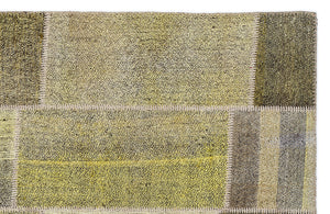 Mixed Over Dyed Kilim Patchwork Unique Rug 5'3'' x 7'7'' ft 160 x 230 cm