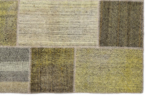 Mixed Over Dyed Kilim Patchwork Unique Rug 5'3'' x 7'7'' ft 160 x 230 cm