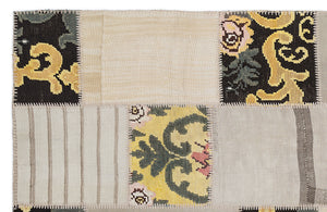 Karabakh Over Dyed Kilim Patchwork Unique Rug 5'3'' x 7'7'' ft 160 x 230 cm