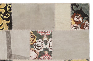 Karabakh Over Dyed Kilim Patchwork Unique Rug 5'3'' x 7'7'' ft 160 x 230 cm