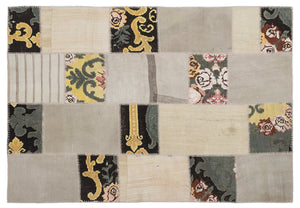 Karabakh Over Dyed Kilim Patchwork Unique Rug 5'3'' x 7'7'' ft 160 x 230 cm