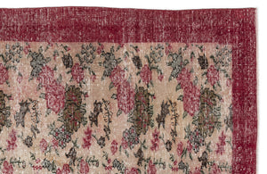 Naturel Over Dyed Vintage Rug 6'5'' x 9'8'' ft 195 x 294 cm
