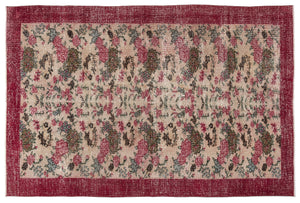 Naturel Over Dyed Vintage Rug 6'5'' x 9'8'' ft 195 x 294 cm