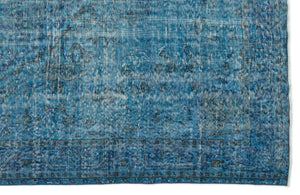 Turquoise Over Dyed Vintage Rug 6'0'' x 9'11'' ft 184 x 302 cm