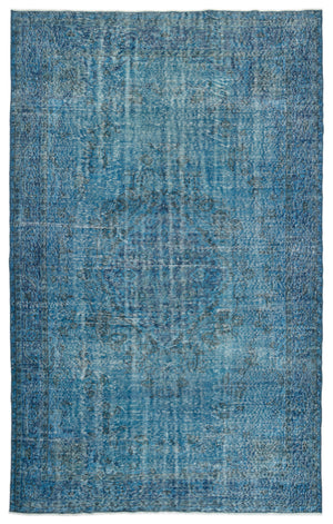 Turquoise Over Dyed Vintage Rug 6'0'' x 9'11'' ft 184 x 302 cm
