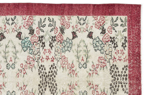 Naturel Over Dyed Vintage Rug 5'3'' x 8'4'' ft 159 x 254 cm